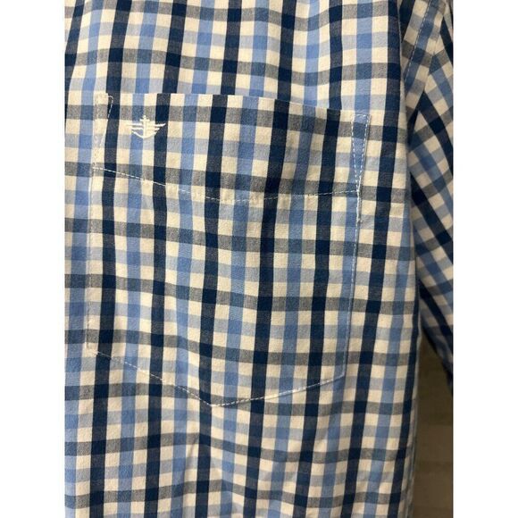 Dockers Men Wrinkle Free Blue Short Sleeve Shirt Size XL - Picture 4 of 10